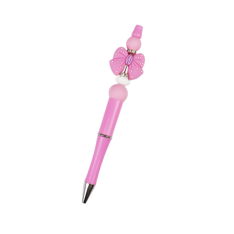 Wholesale 10pcs/pack DIY Handmade Cartoon Bow Knot Silicone Bead Pen
